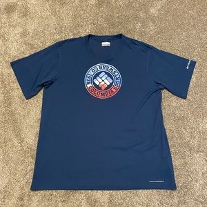 Columbia Omni-Freeze Navy Blue Short Sleeve Shirt Size XL